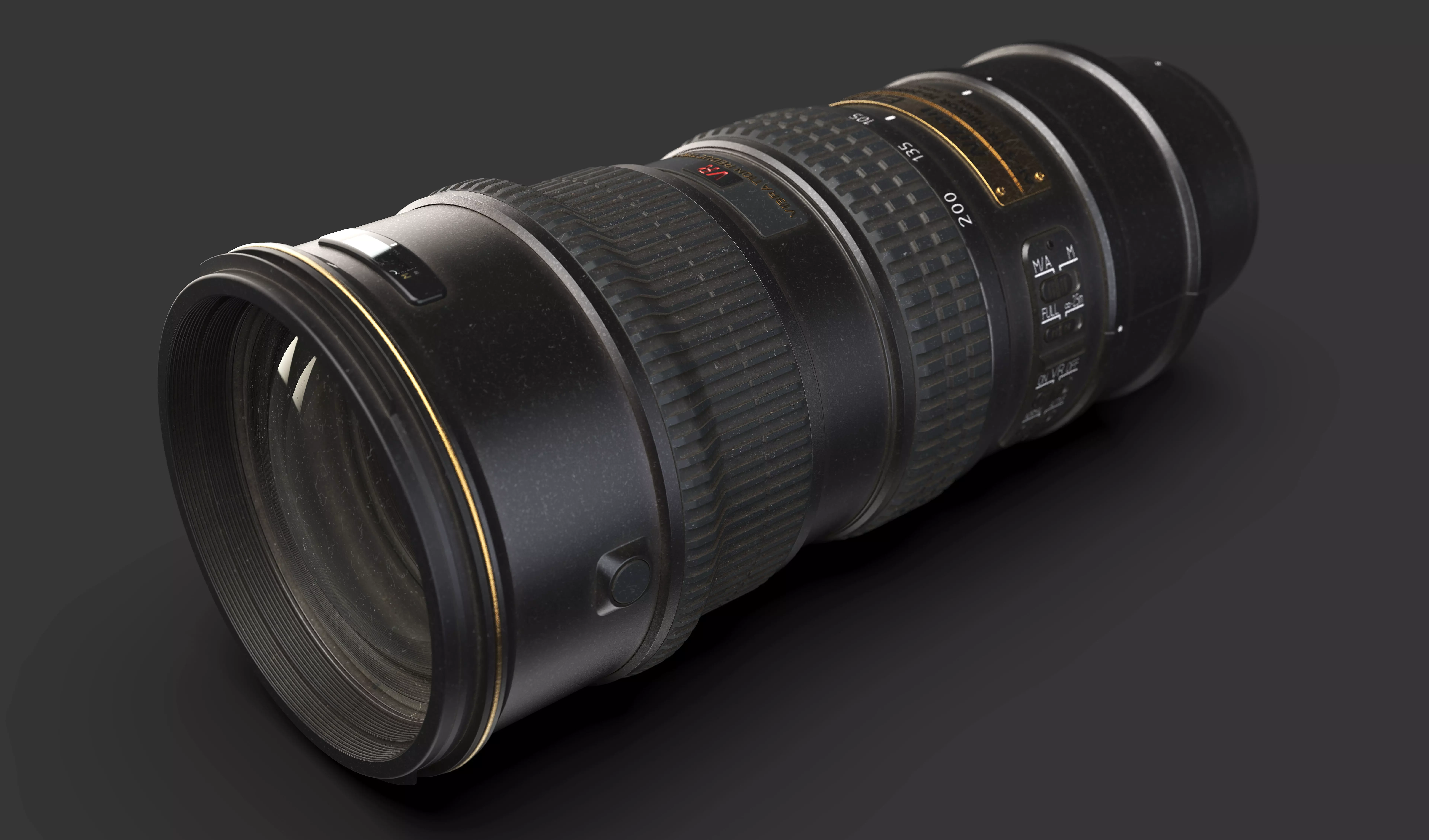 Camera lens - Nikon 70-200mm 3D model