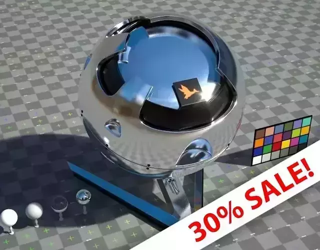 Metal Silverware material - VRay shader no textures