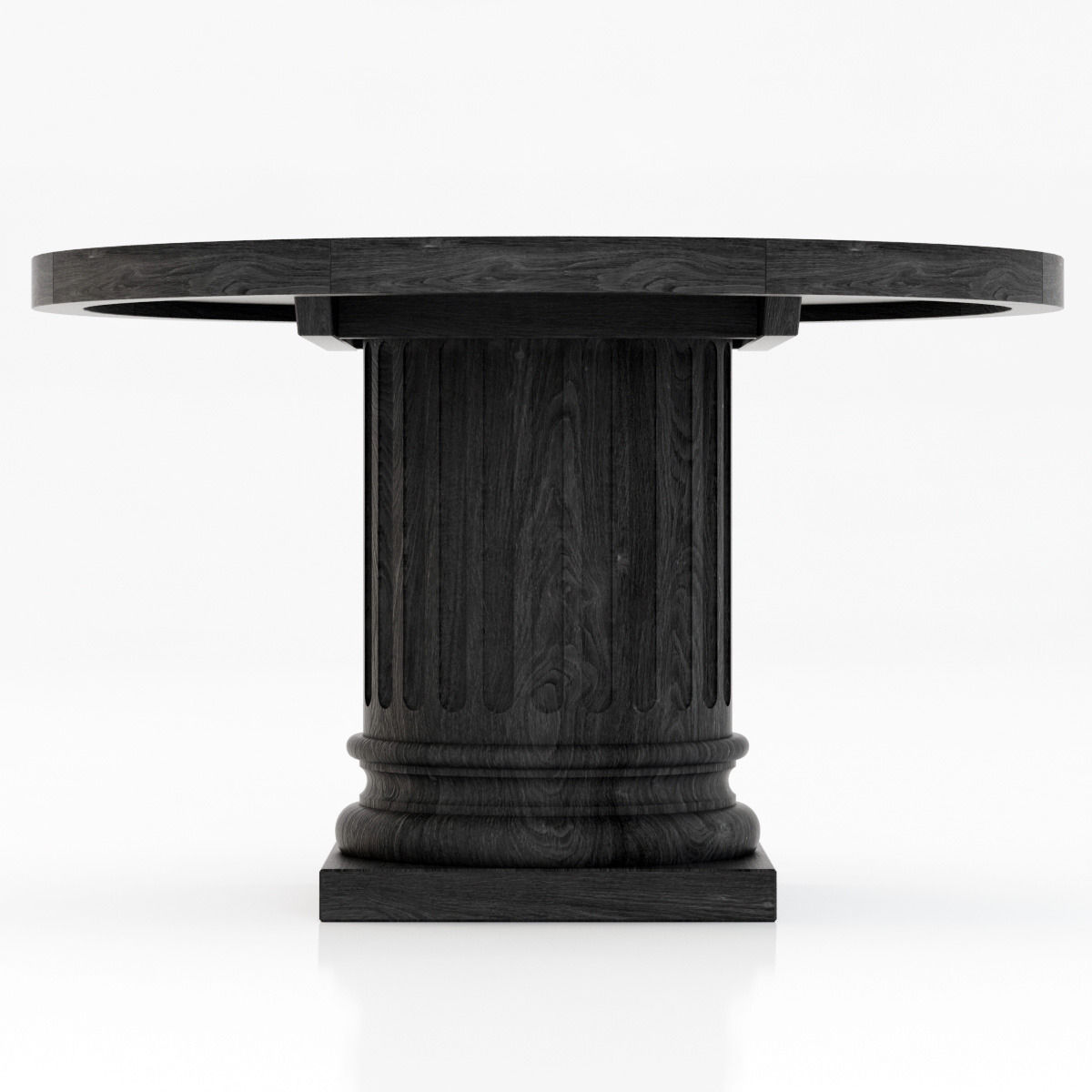 Restoration Hardware Architectural Column Salvaged Wood Table 3D model_2