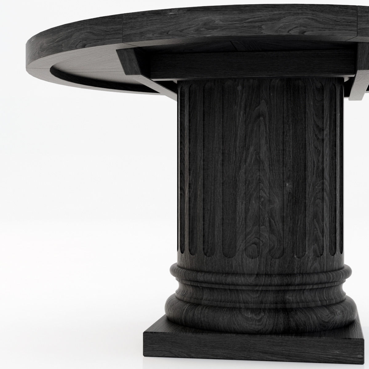 Restoration Hardware Architectural Column Salvaged Wood Table 3D model_3