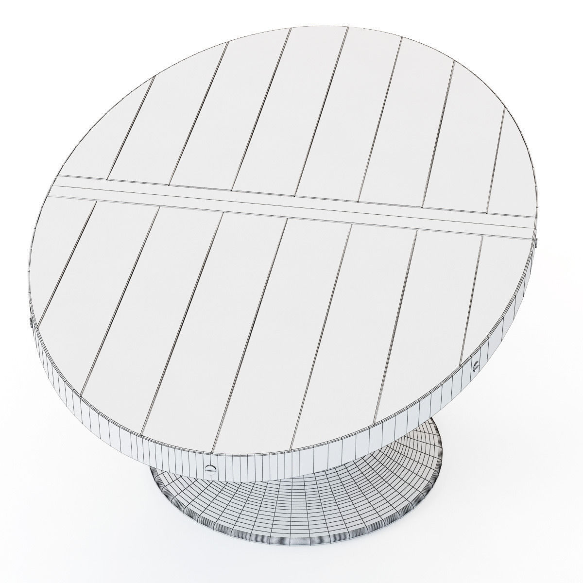 Restoration Hardware Aero Oval Dining Table 3D model_6