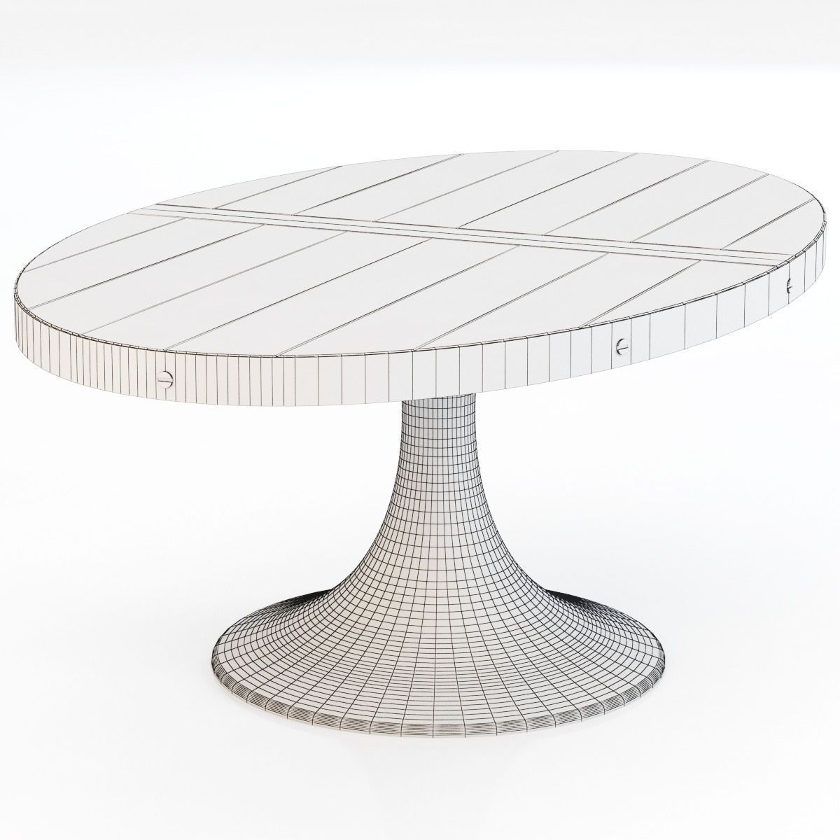 Restoration Hardware Aero Oval Dining Table 3D model_7
