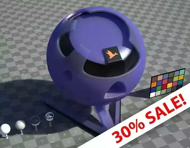 Blue plastic material - change colour - VRay shader no textures  Texture