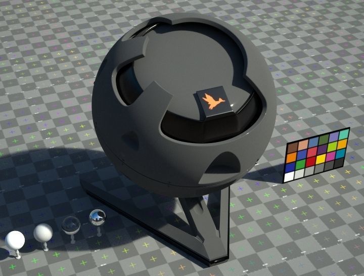 Rubber material - easy change to any colour - VRay shader Texture_1