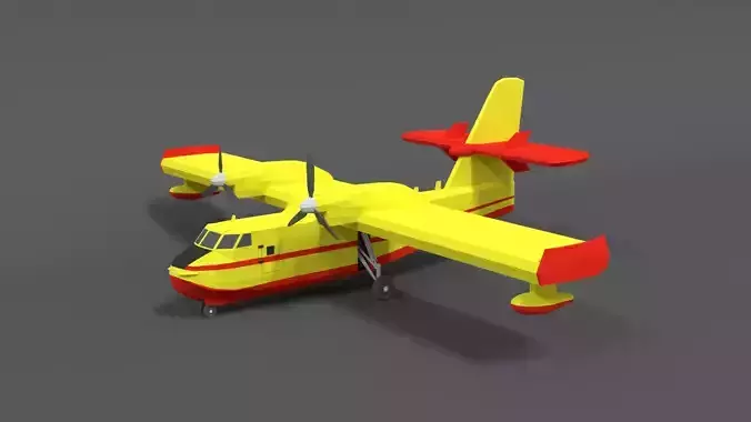 Low Poly Canadair CL 215