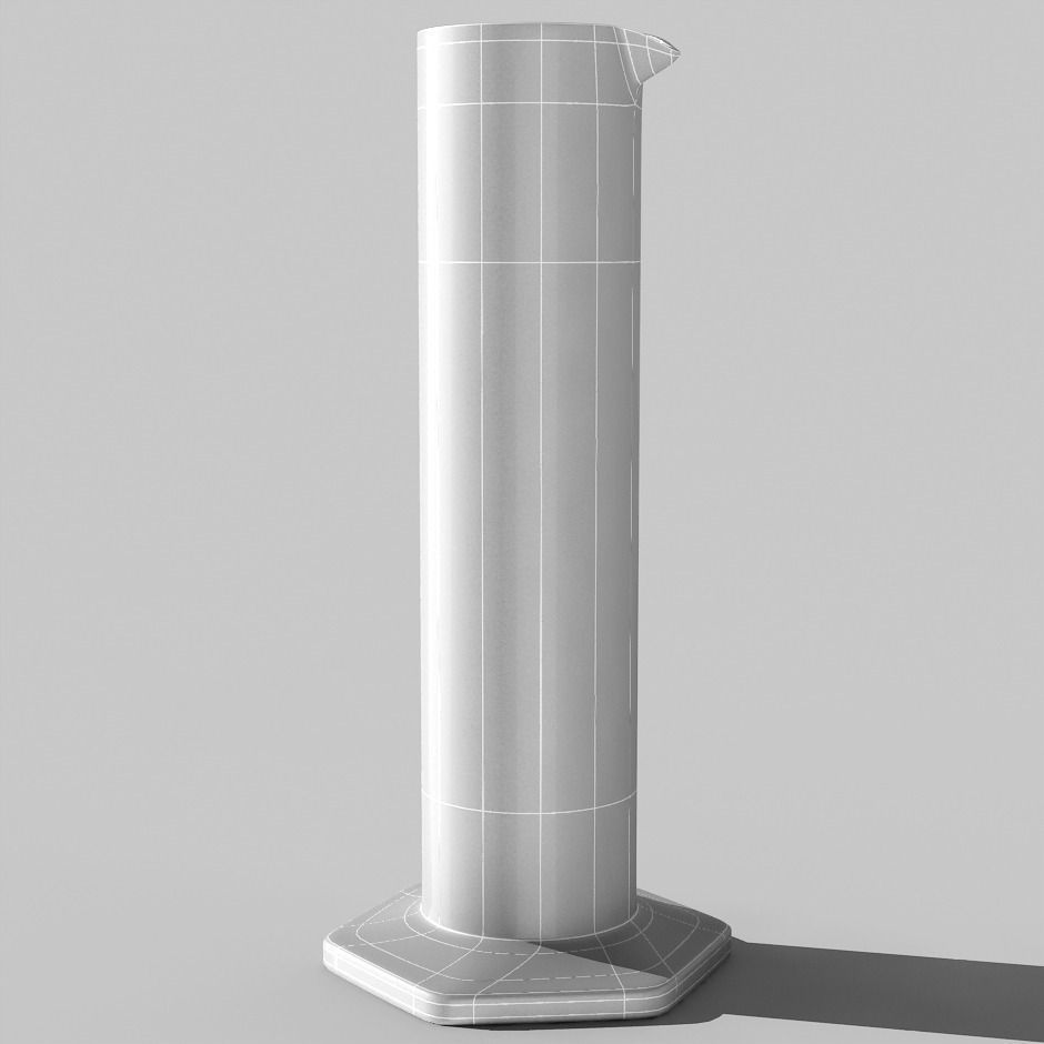 Graduated cylinder 3D model_4