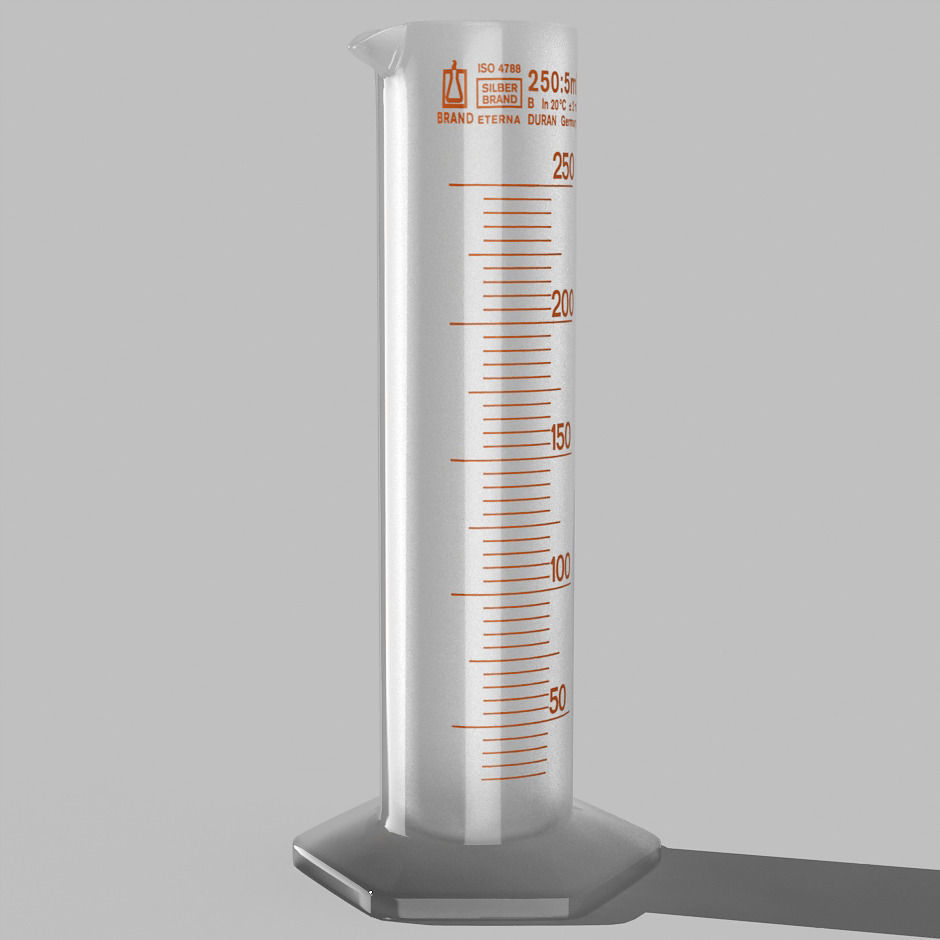Graduated cylinder 3D model_1