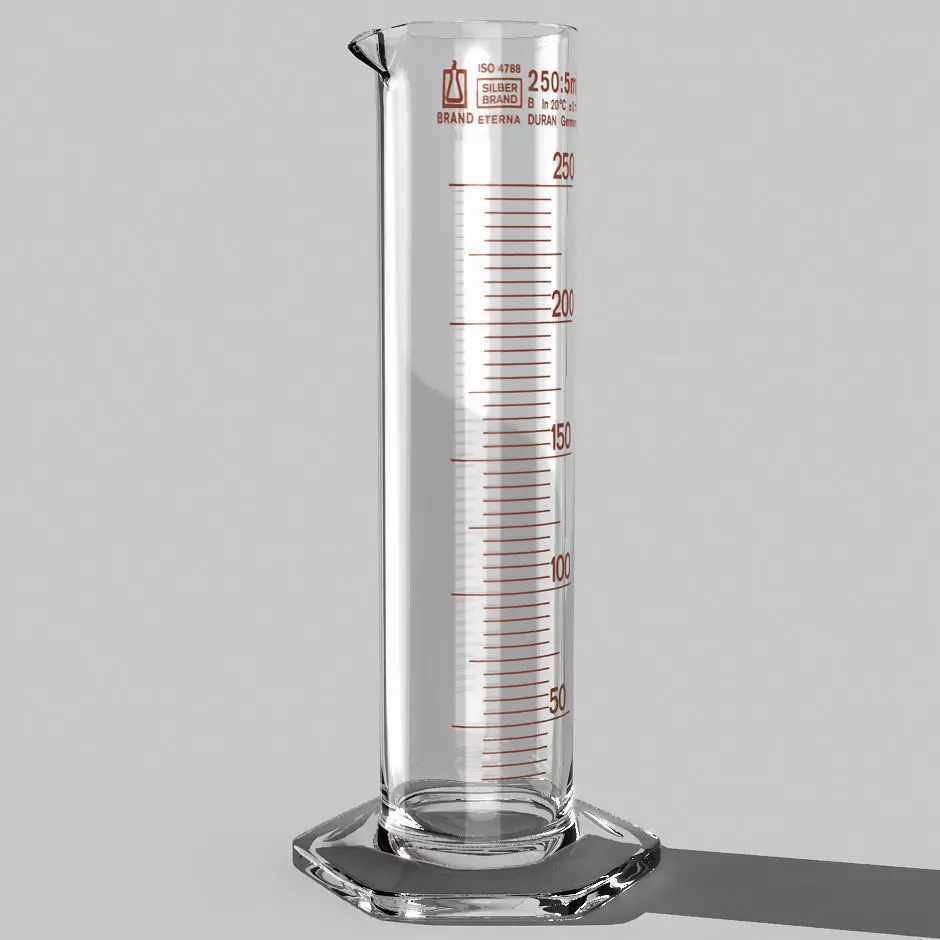 Graduated cylinder 3D model_0