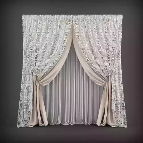 Curtain 3D model 5