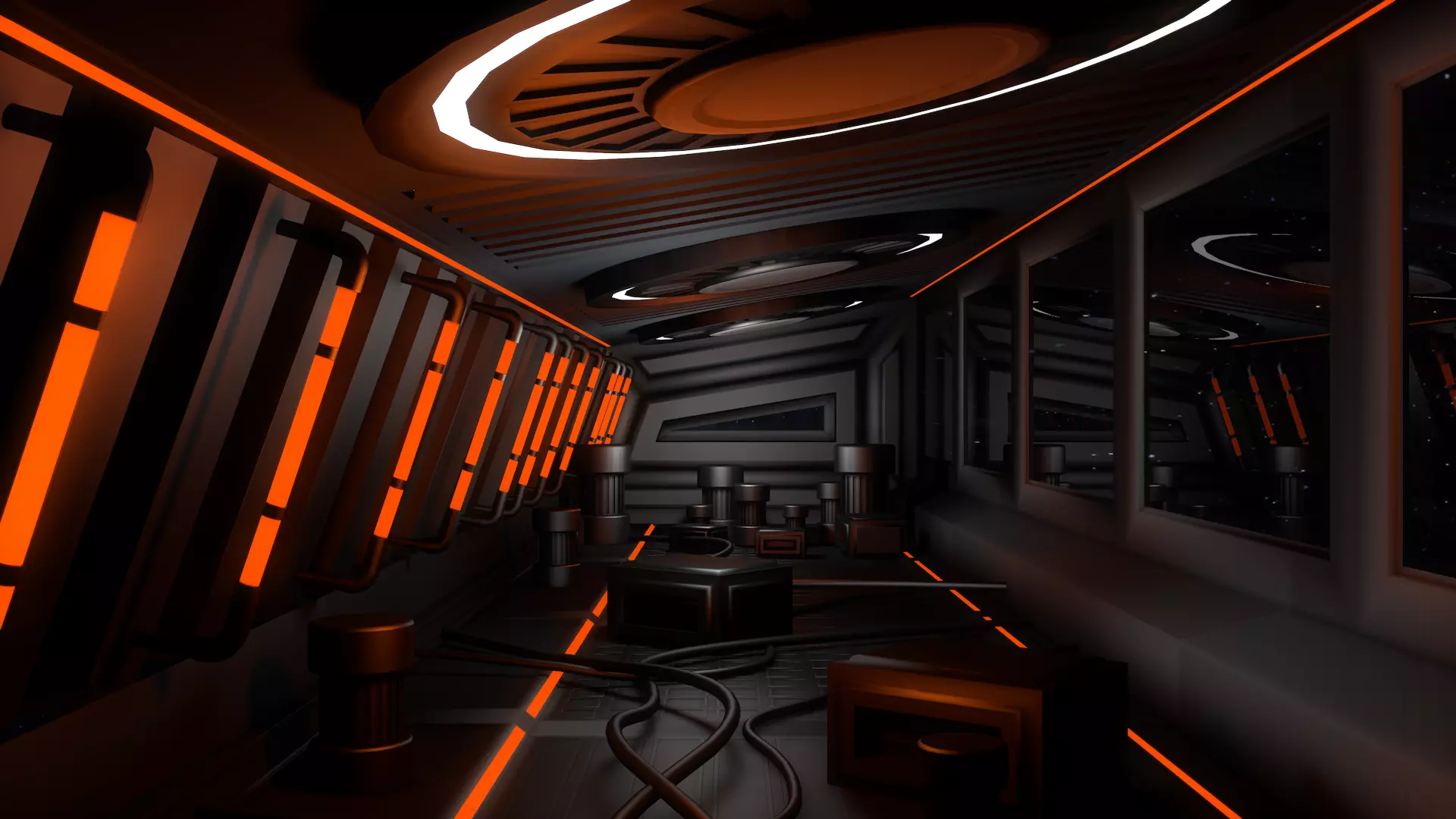 Sci Fi Corridor Free 3D model