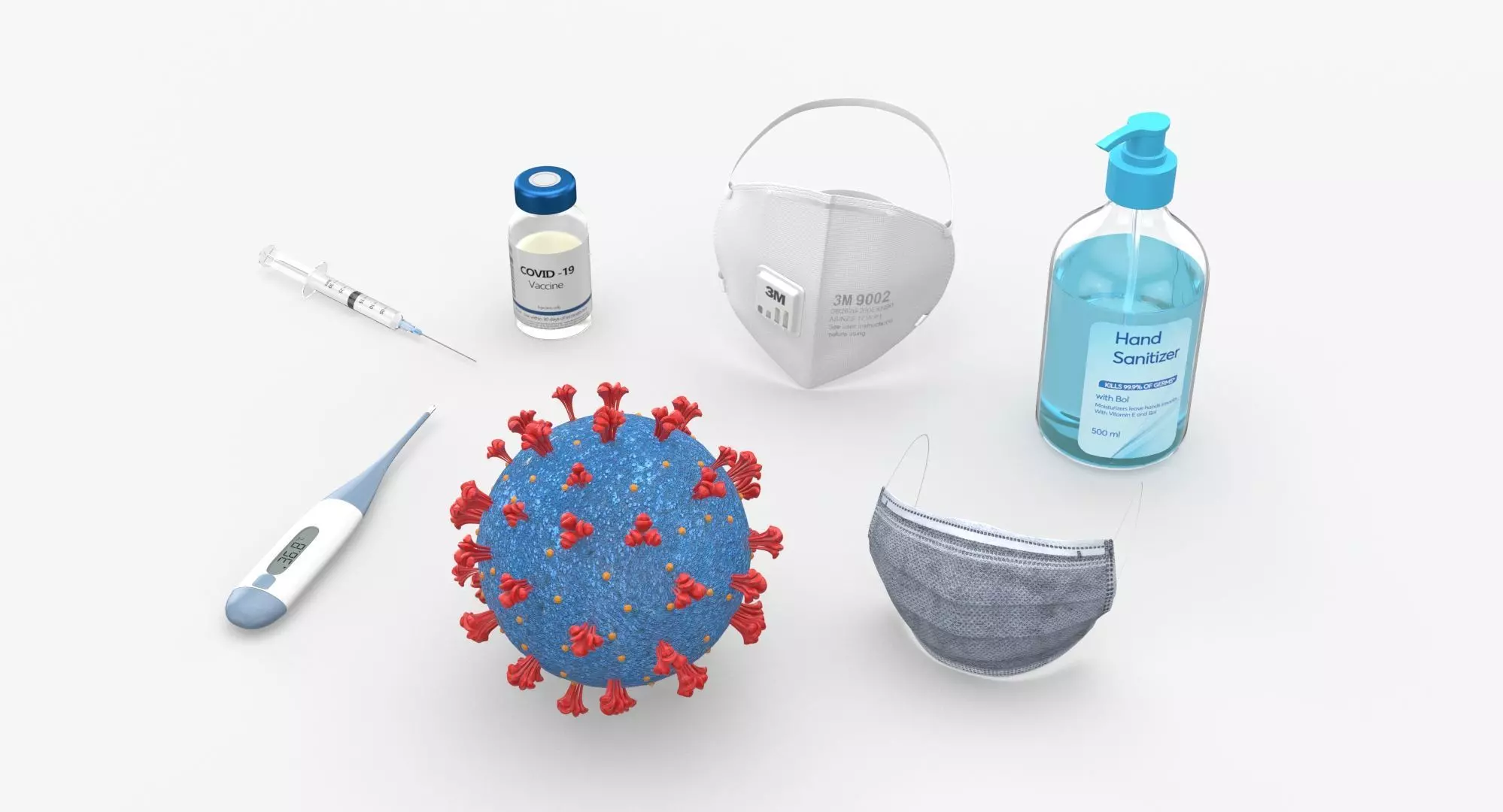 Covid 19 Collection SET 1 3D model_0