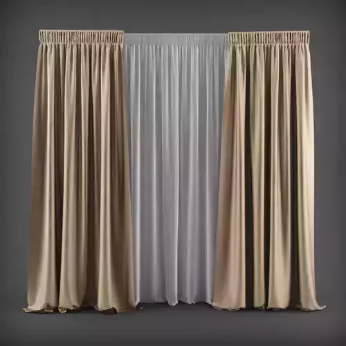 Curtain 3D model 15