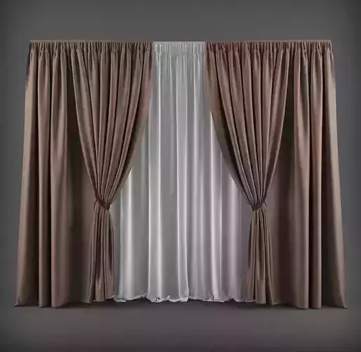 Curtain 3D model 17