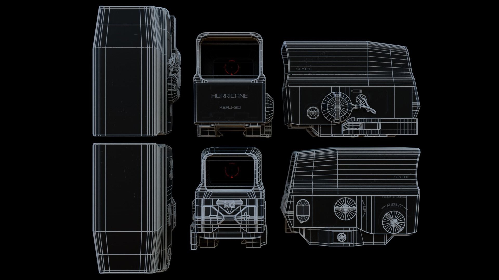 Modular Bullpup Rifle-Carbine Variant Low-poly 3D model_63