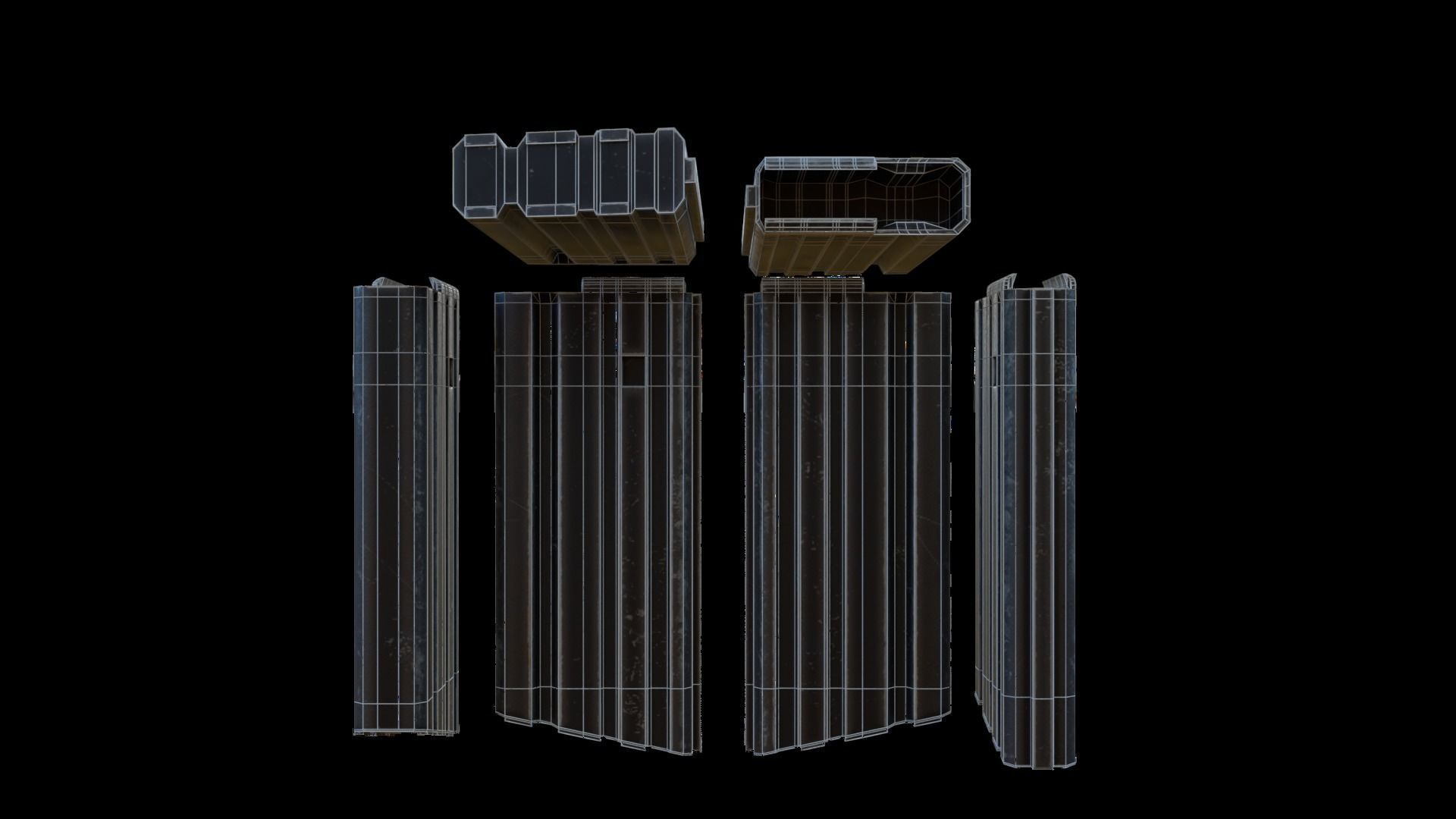 Modular Bullpup Rifle-Carbine Variant Low-poly 3D model_73