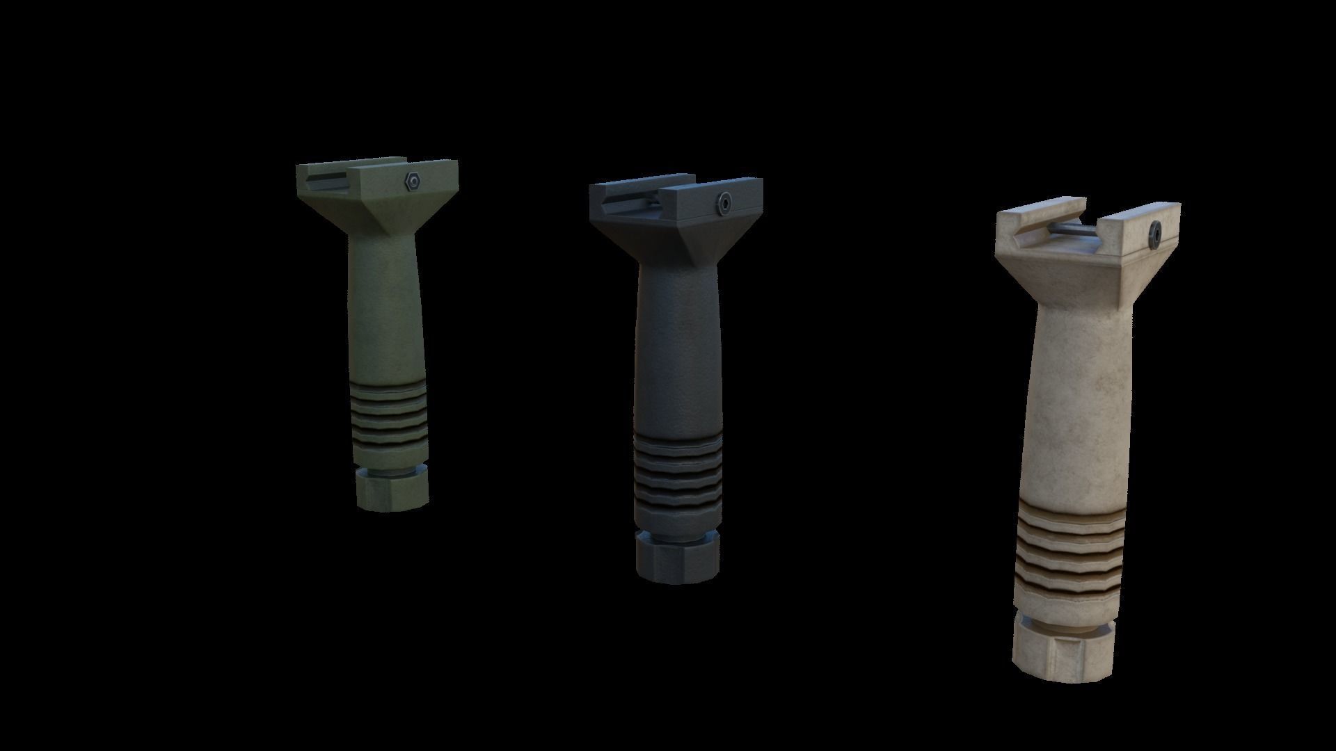 Modular Bullpup Rifle-Carbine Variant Low-poly 3D model_51