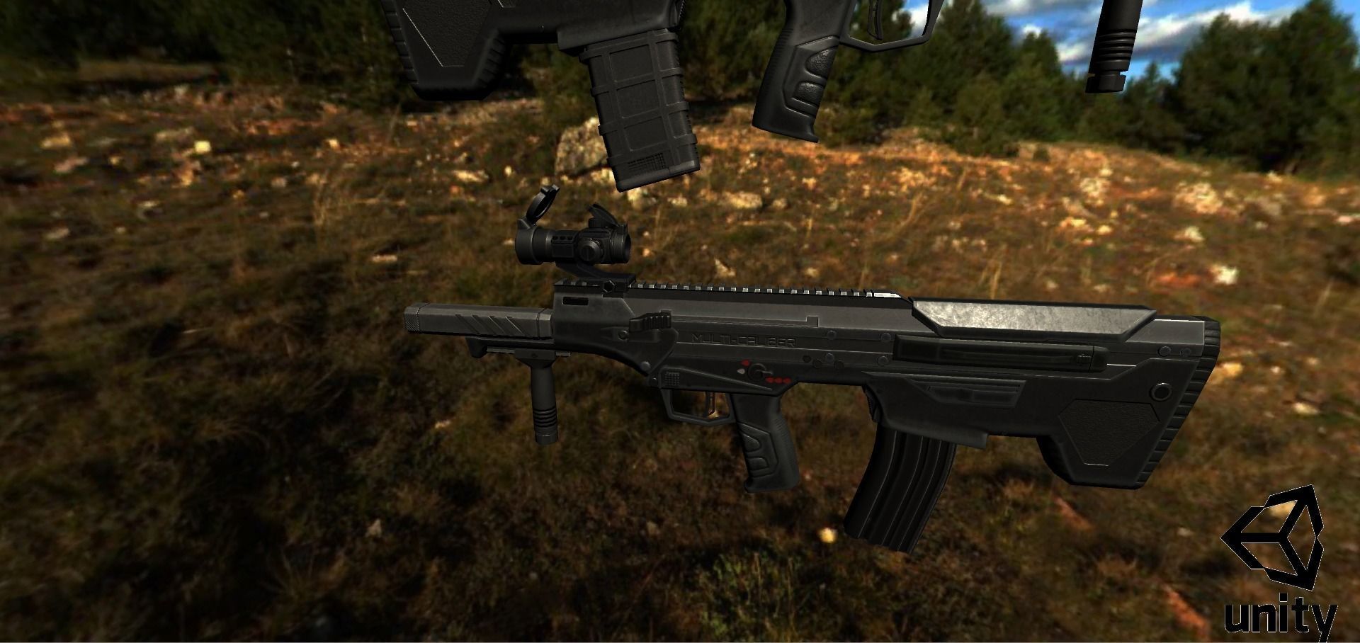 Modular Bullpup Rifle-Carbine Variant Low-poly 3D model_31