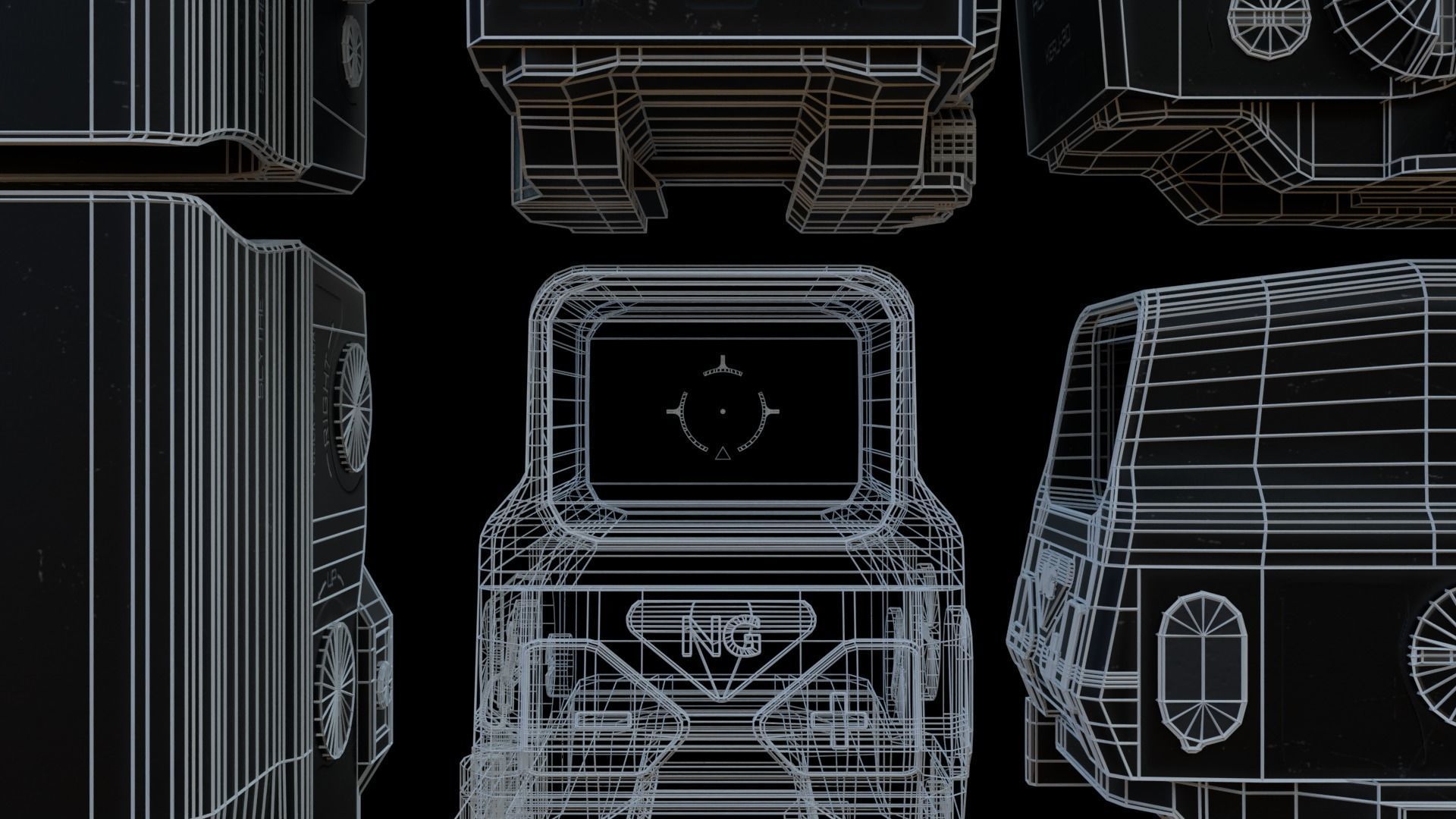 Modular Bullpup Rifle-Carbine Variant Low-poly 3D model_64