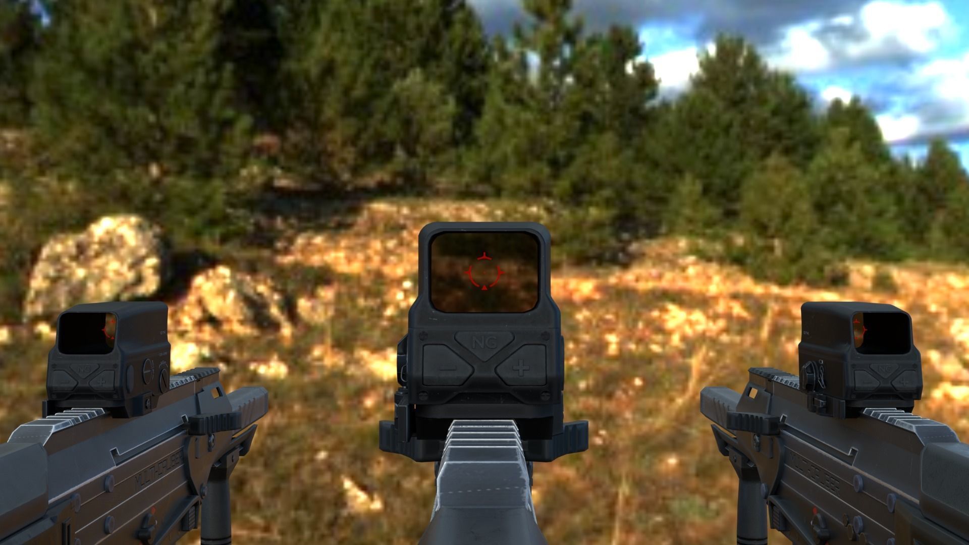 Modular Bullpup Rifle-Carbine Variant Low-poly 3D model_17