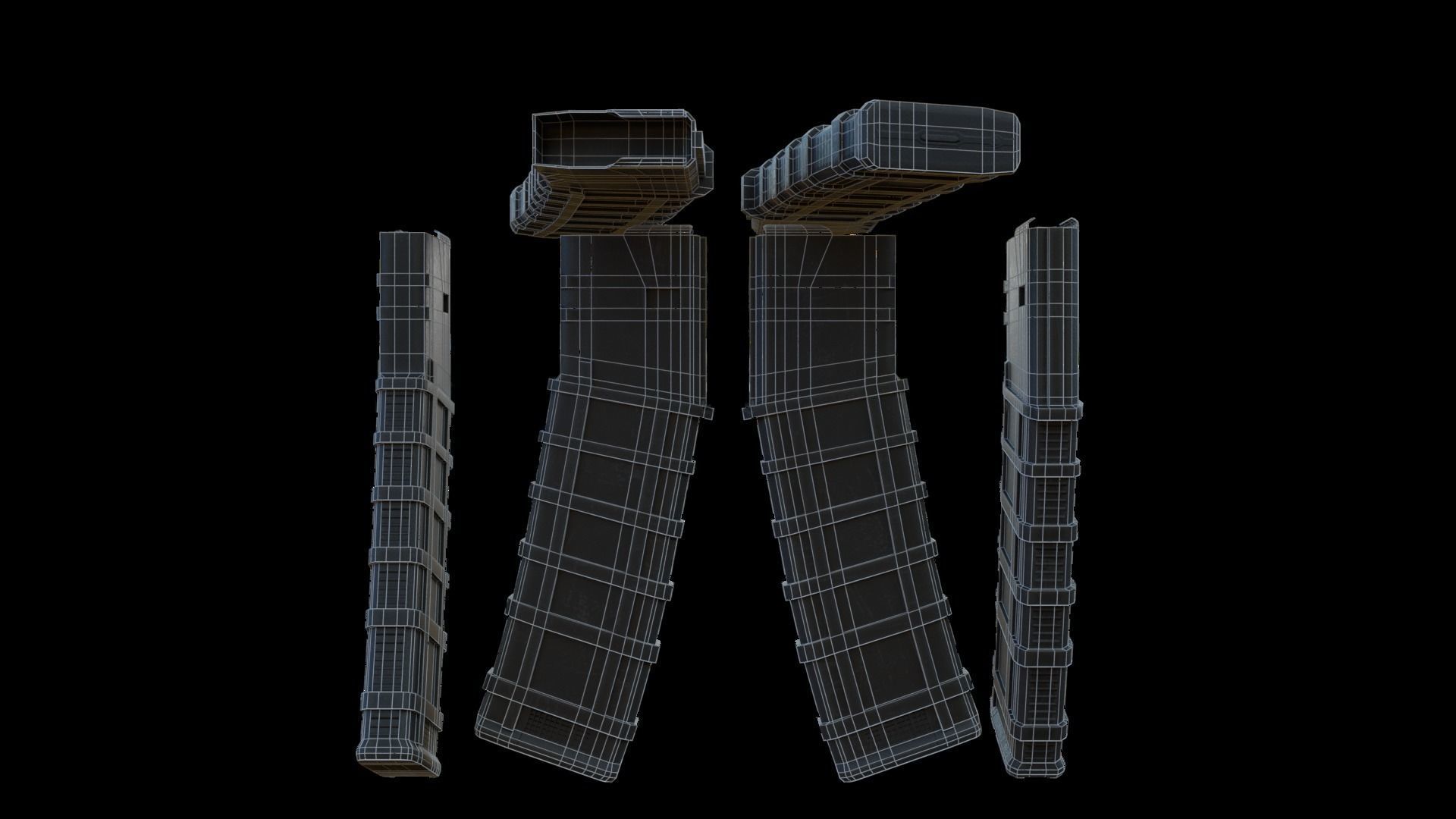 Modular Bullpup Rifle-Carbine Variant Low-poly 3D model_76