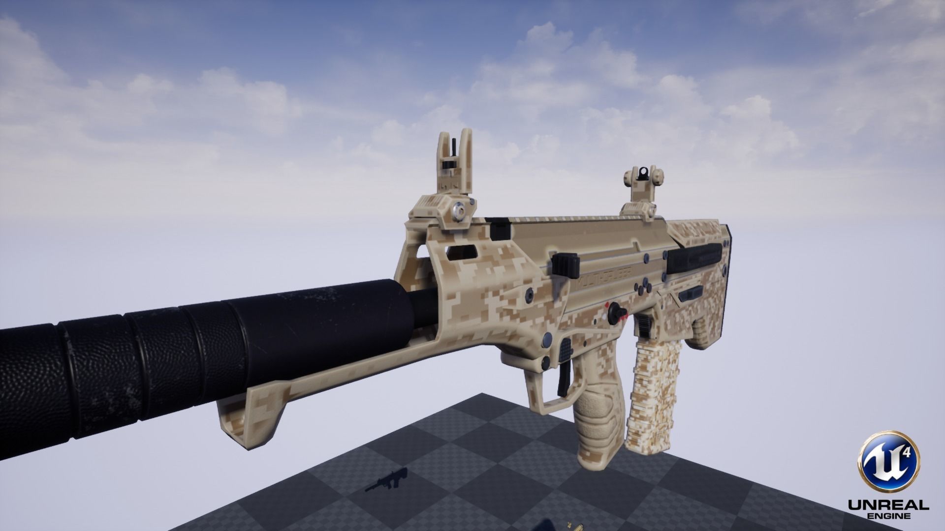 Modular Bullpup Rifle-Carbine Variant Low-poly 3D model_27