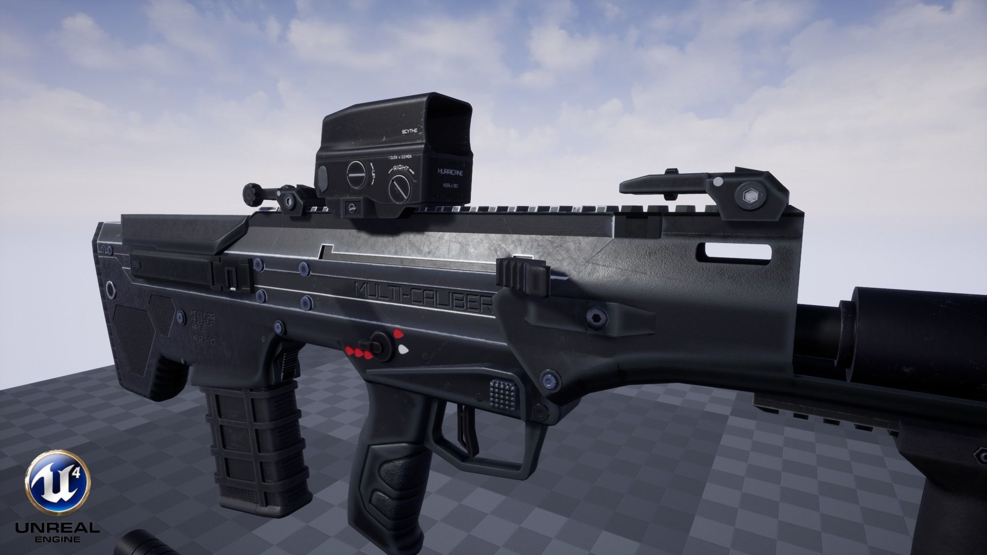 Modular Bullpup Rifle-Carbine Variant Low-poly 3D model_22