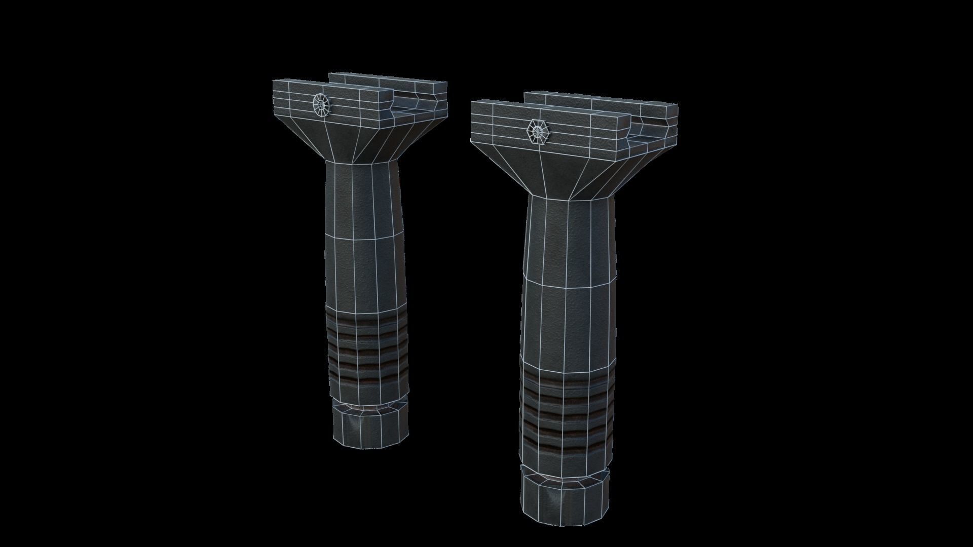 Modular Bullpup Rifle-Carbine Variant Low-poly 3D model_66