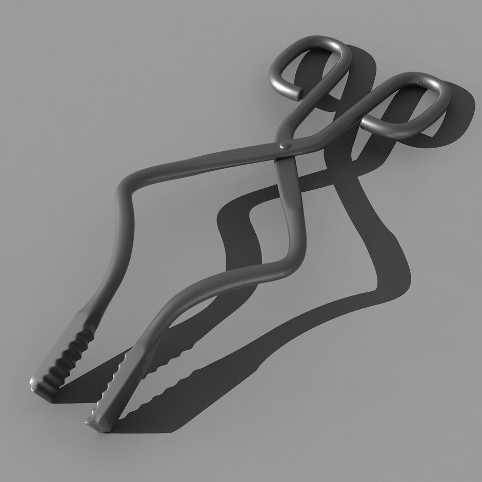 Tongs scissors 3D model_5