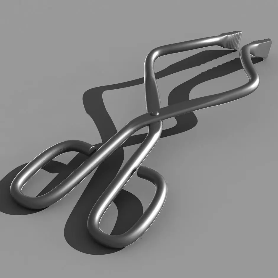 Tongs scissors 3D model_0