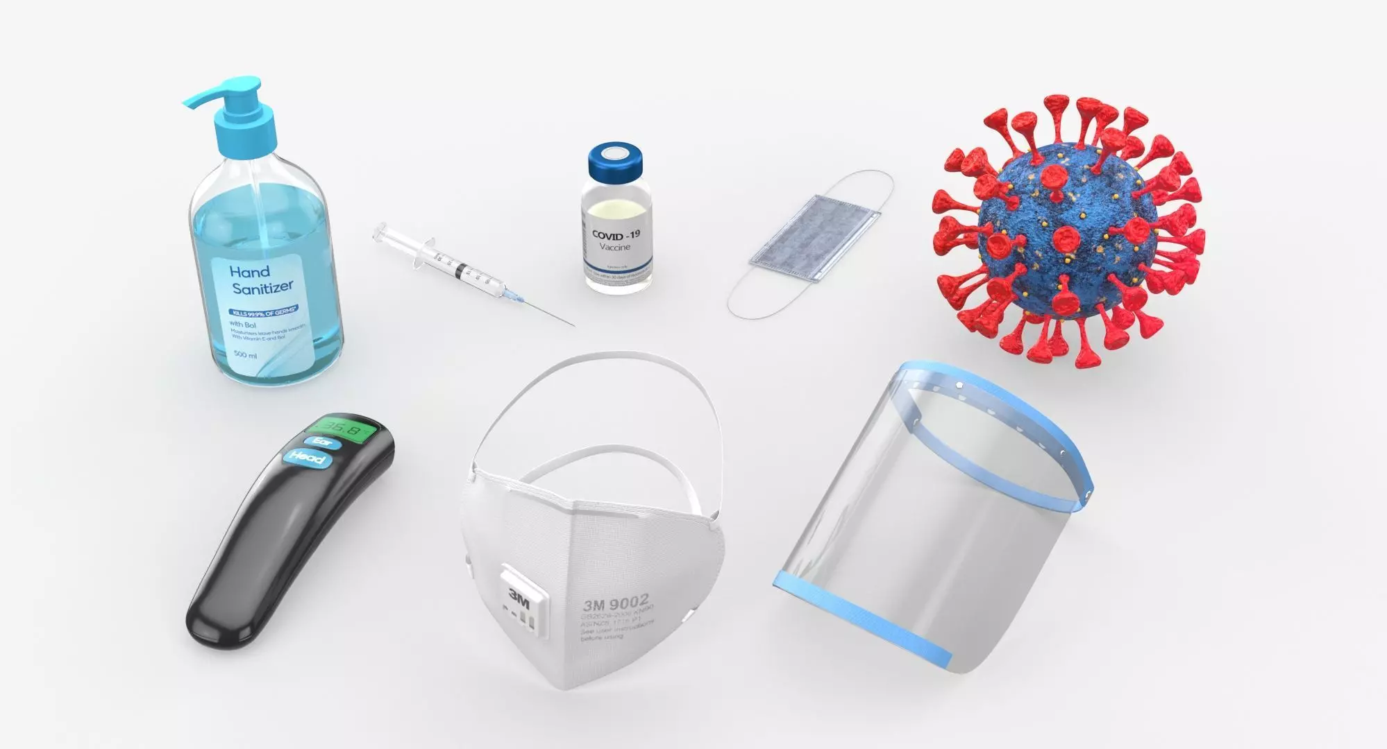 Covid 19 Collection SET 2 3D model_0