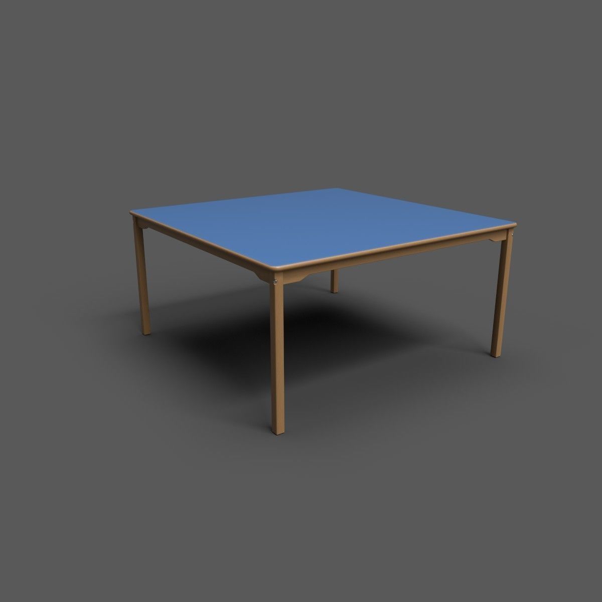 Laminate Kids Table Low-poly 3D model_4
