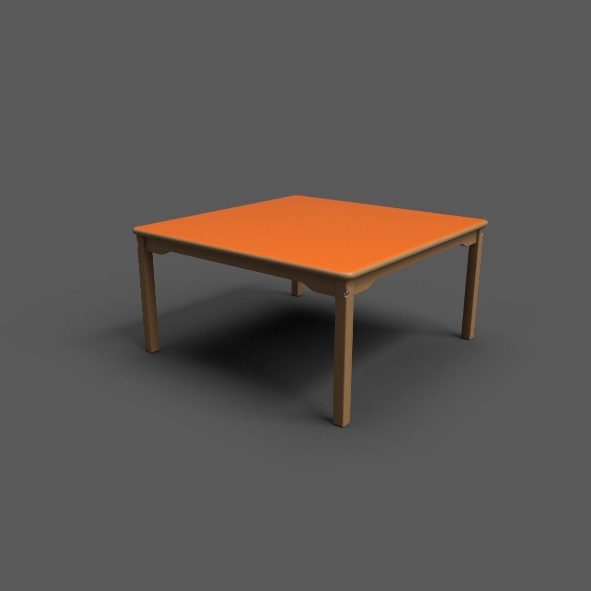 Laminate Kids Table Low-poly 3D model_8