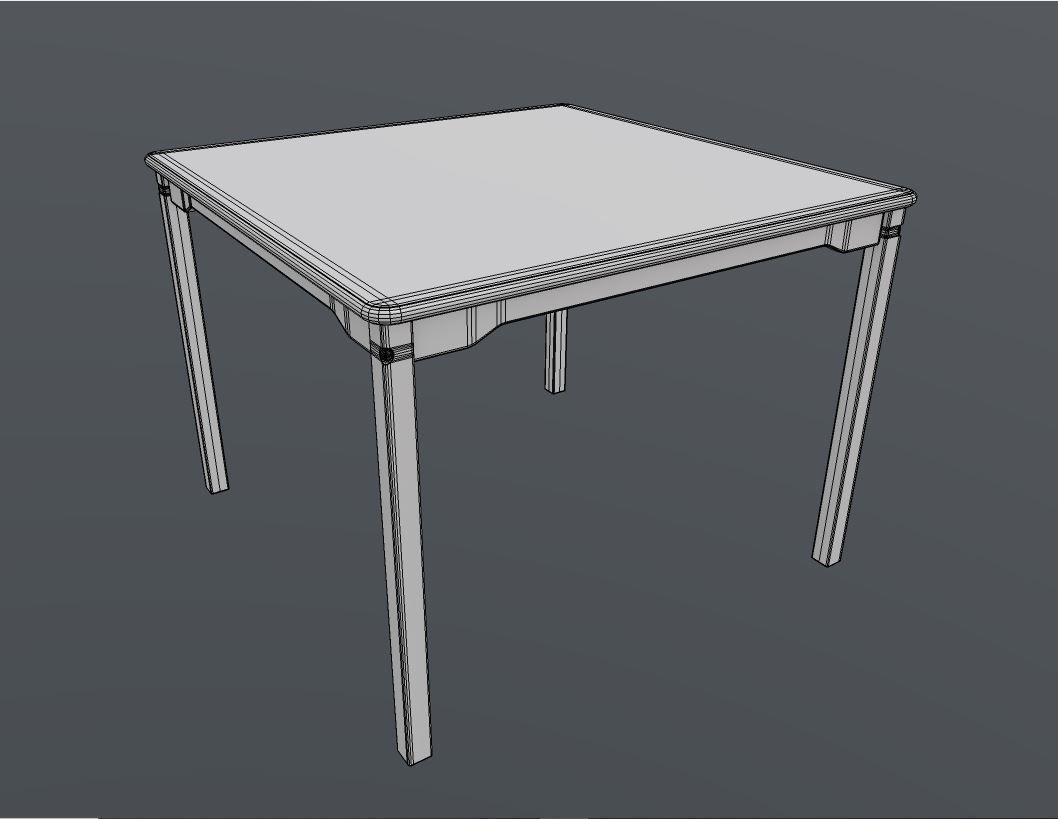 Laminate Kids Table Low-poly 3D model_3