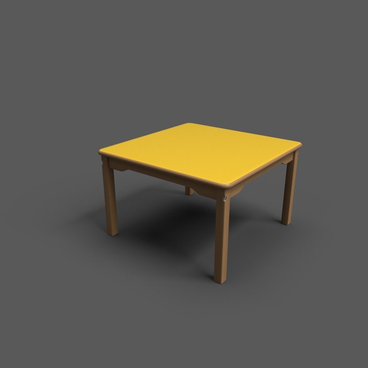 Laminate Kids Table Low-poly 3D model_10