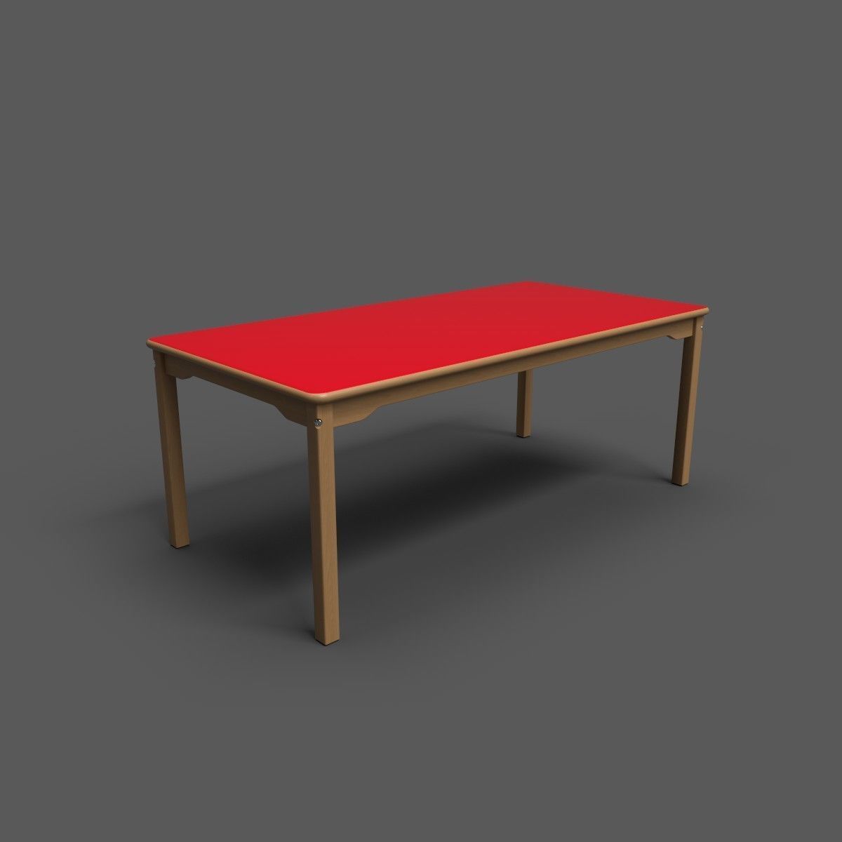 Laminate Kids Table Low-poly 3D model_7
