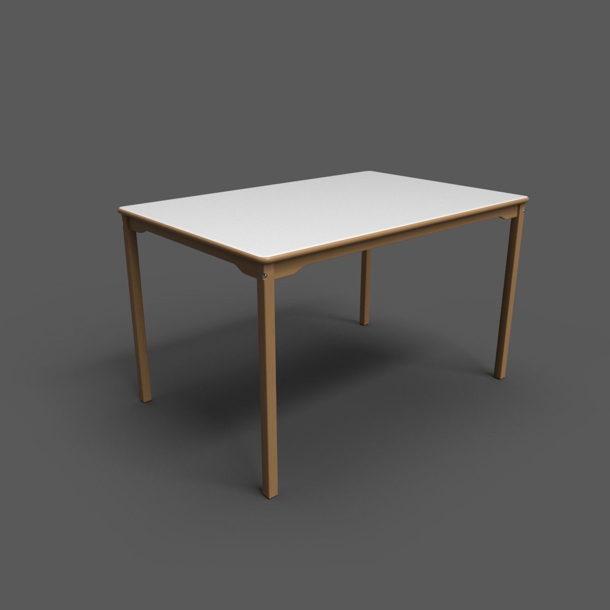 Laminate Kids Table Low-poly 3D model_9