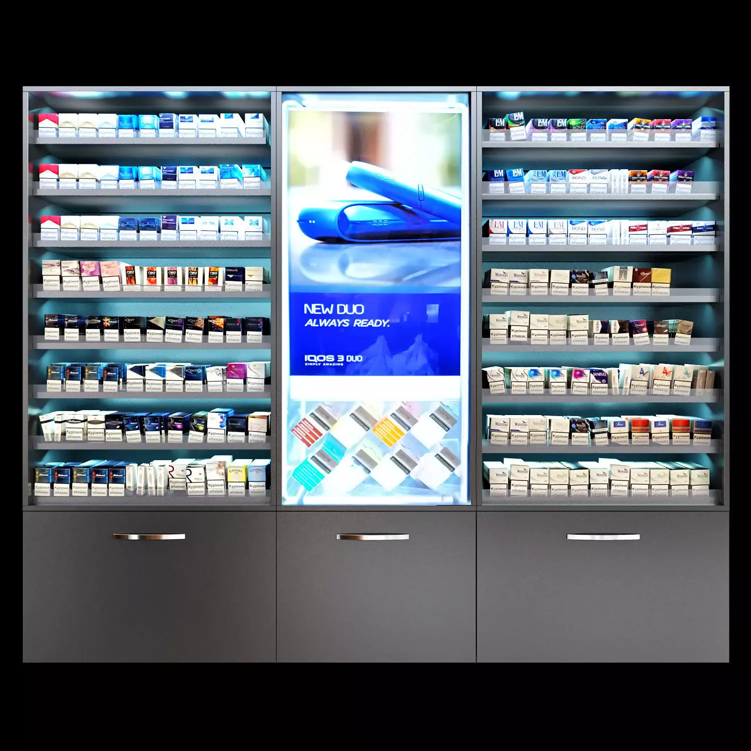 Cigarette stand 3D model_0