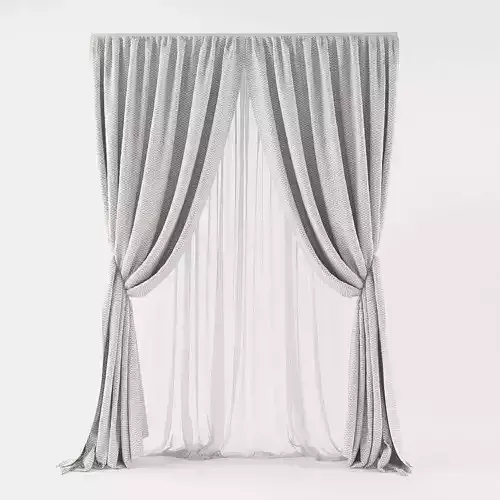 Curtain 3D model 19