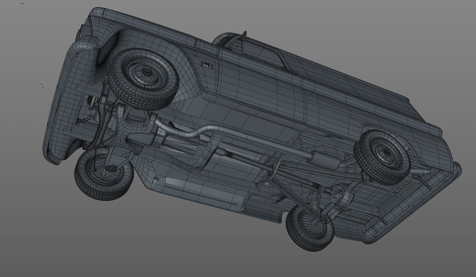 CHEVY C10 PANEL TRUCK 1966 3D model_19
