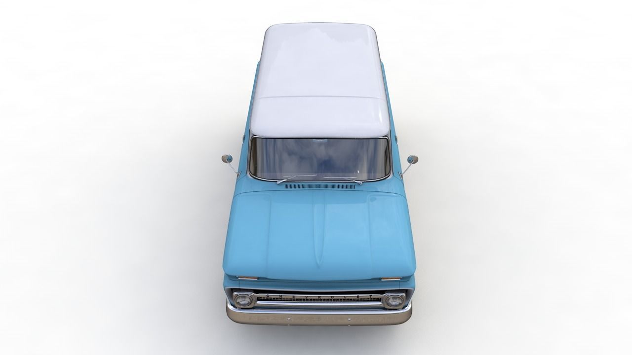 CHEVY C10 PANEL TRUCK 1966 3D model_15