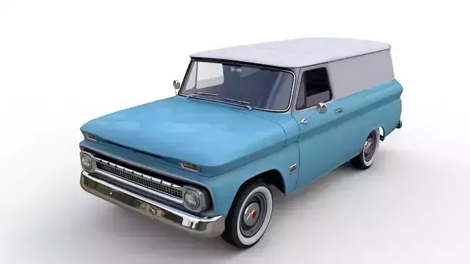 CHEVY C10 PANEL TRUCK 1966 3D model
