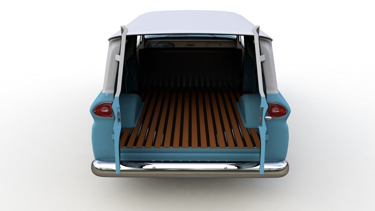CHEVY C10 PANEL TRUCK 1966 3D model_8