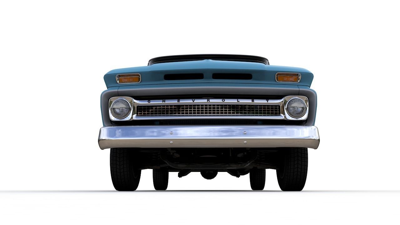 CHEVY C10 PANEL TRUCK 1966 3D model_14