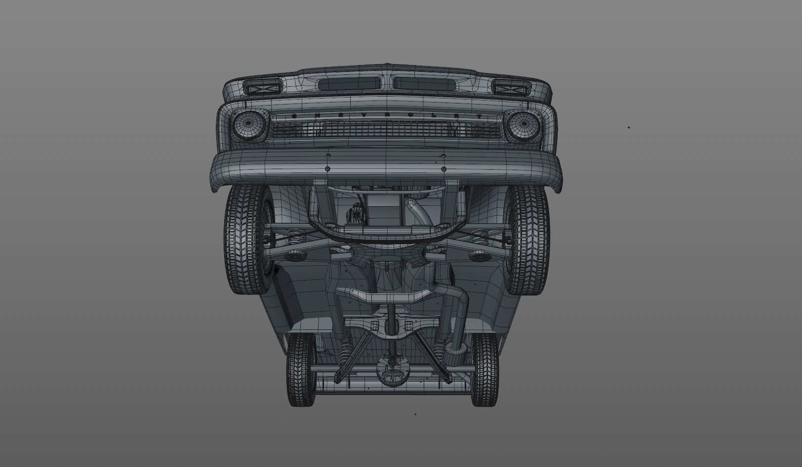 CHEVY C10 PANEL TRUCK 1966 3D model_18