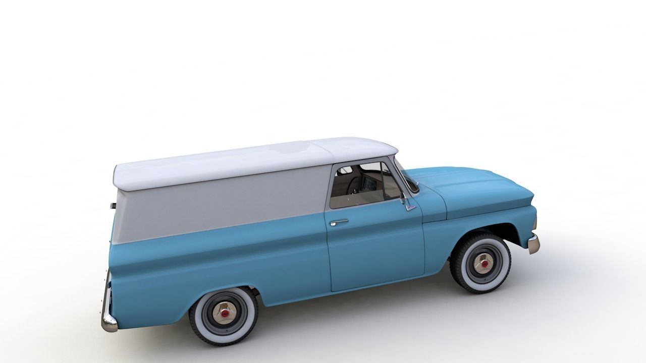 CHEVY C10 PANEL TRUCK 1966 3D model_4