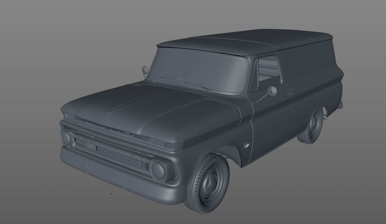CHEVY C10 PANEL TRUCK 1966 3D model_20