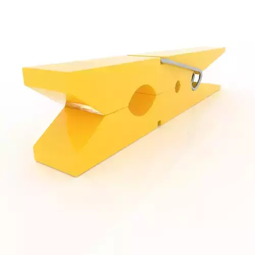 CLOTHES PEG YELLOW PLASTIC Low-poly 3D model
