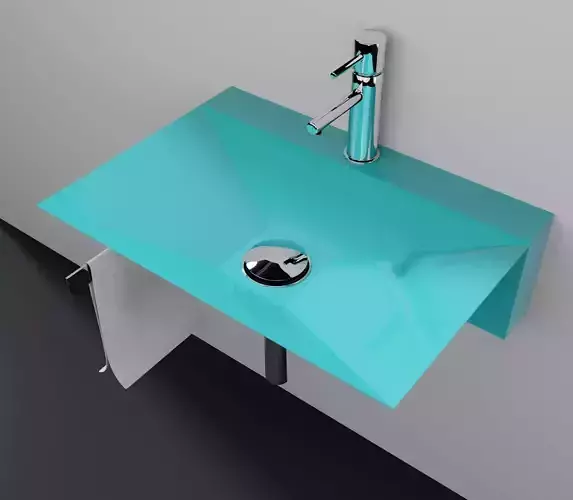 Sink Bathroom blue 