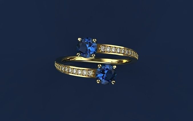 Ring Clean Round Double - Jewelry 3D - AN-46 3D print model