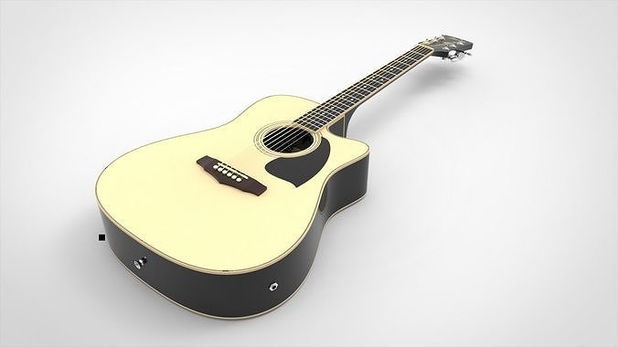 Ibanez Electroacoustic Guitar with Materials 3D model